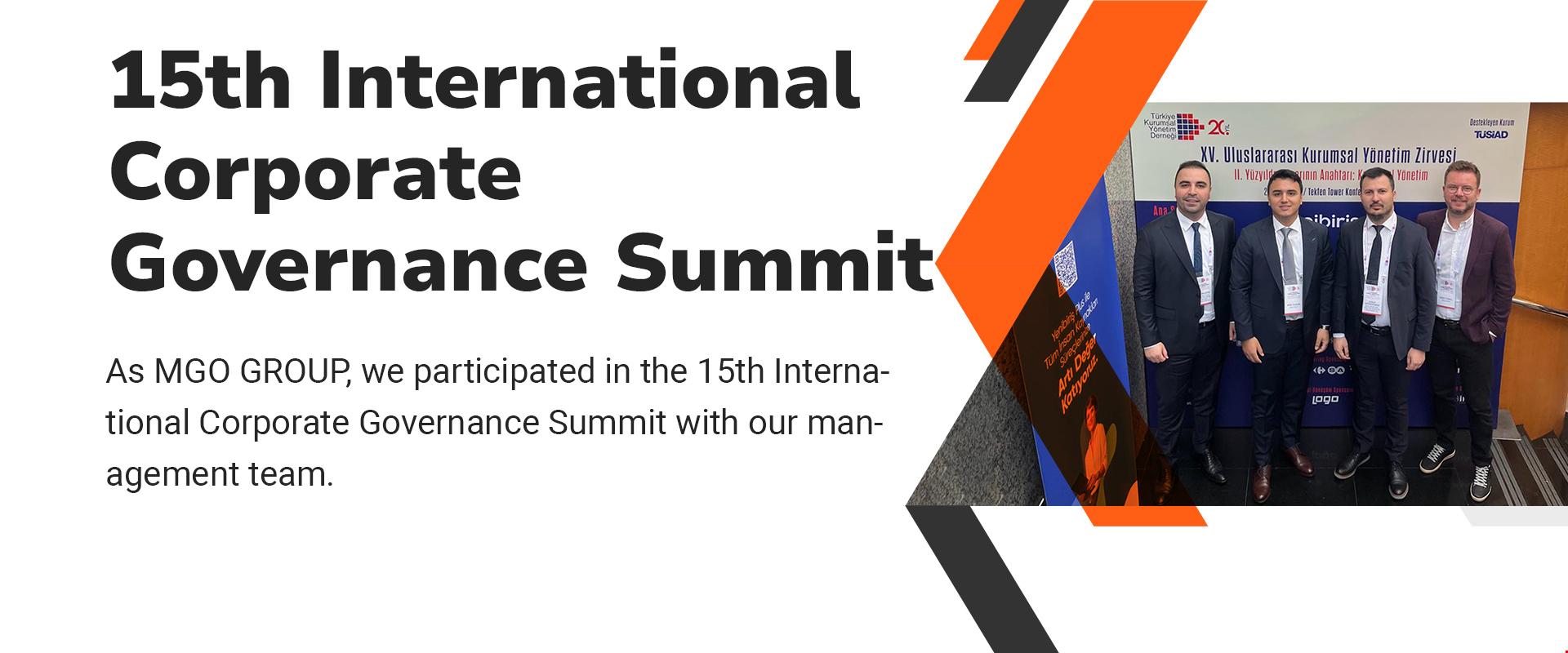 XV. International Corporate Governance Summit